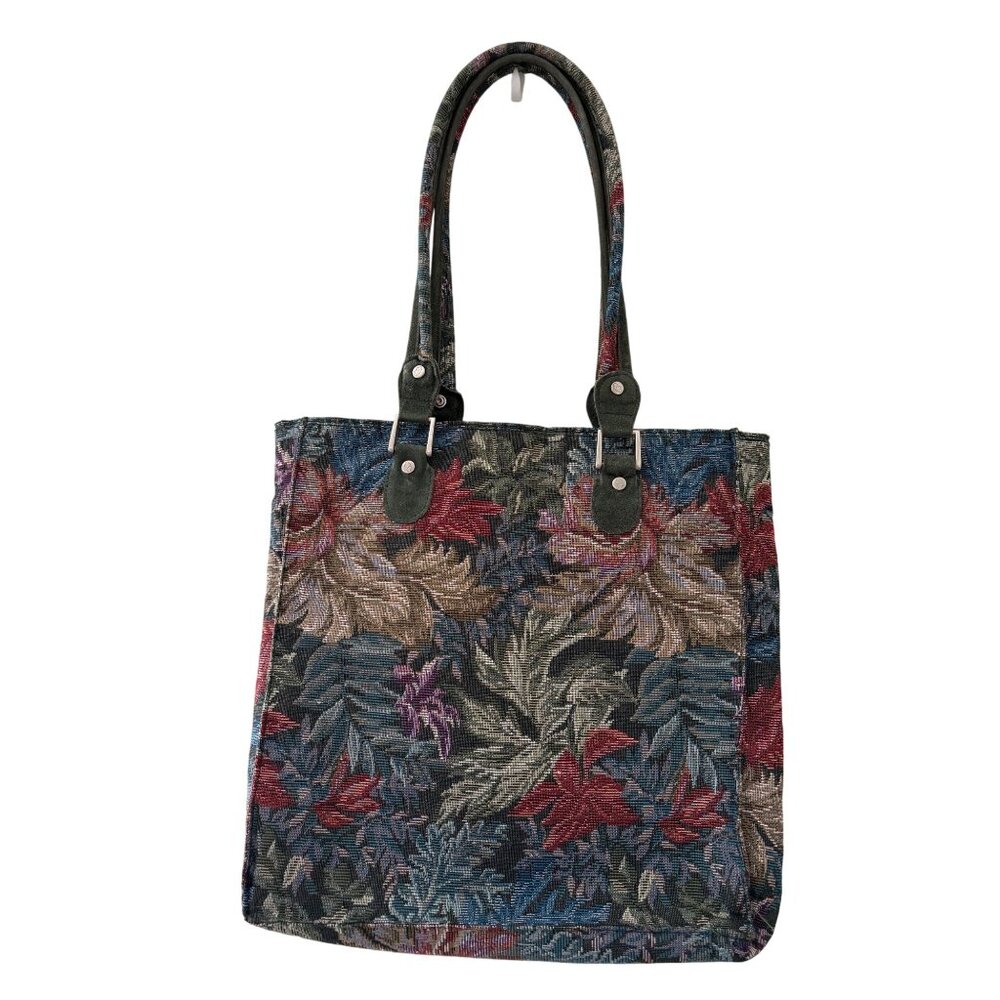 Womens Vintage Floral Tapestry Skyway Shoulder Travel Bag - Picture 3 of 11